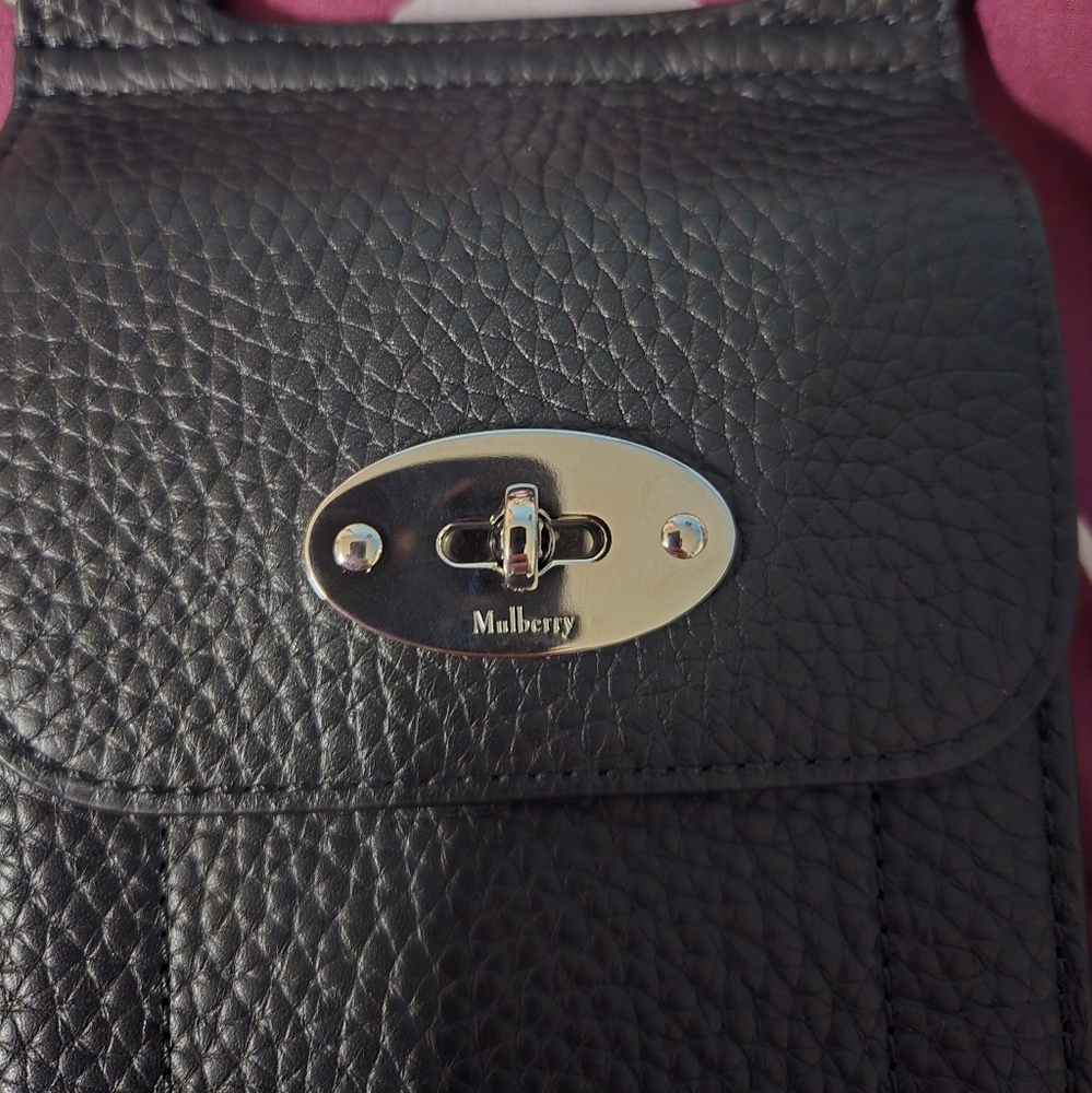 Mulberry Mini Antony Black Heavy Grain - Picture 3 of 4